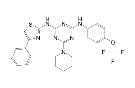 1,3,5-triazine-2,4-diamine, N~2~-(4-phenyl-2-thiazolyl)-6-(1-piperidinyl)-N~4~-[4-(trifluoromethoxy)phenyl]-