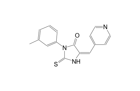 (5E)-3-(3-methylphenyl)-5-(4-pyridinylmethylene)-2-thioxo-4-imidazolidinone