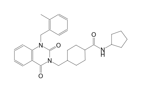 N-cyclopentyl-4-[(1-(2-methylbenzyl)-2,4-dioxo-1,4-dihydro-3(2H)-quinazolinyl)methyl]cyclohexanecarboxamide