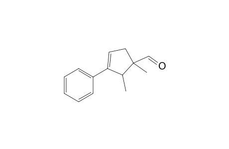 1,2-Dimethyl-3-phenylcyclopent-3-enecarbaldehyde