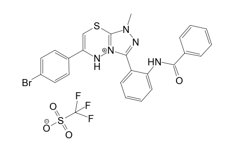 3-(o-phenylcarbonylaminophenyl)-6-(4-bromophenyl)-1-methyl-7H-1,2,4-triazo[3,4-b]-1,3,4-thiadiazin-3-ium trifluoromethanesulphonate