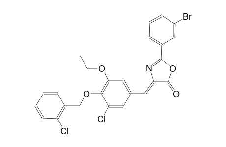 (4Z)-2-(3-bromophenyl)-4-{3-chloro-4-[(2-chlorobenzyl)oxy]-5-ethoxybenzylidene}-1,3-oxazol-5(4H)-one