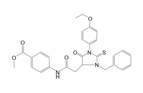 benzoic acid, 4-[[[1-(4-ethoxyphenyl)-5-oxo-3-(phenylmethyl)-2-thioxo-4-imidazolidinyl]acetyl]amino]-, methyl ester