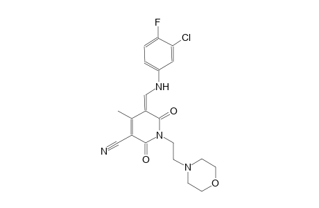 3-pyridinecarbonitrile, 5-[[(3-chloro-4-fluorophenyl)amino]methylene]-1,2,5,6-tetrahydro-4-methyl-1-[2-(4-morpholinyl)ethyl]-2,6-dioxo-, (5Z)-