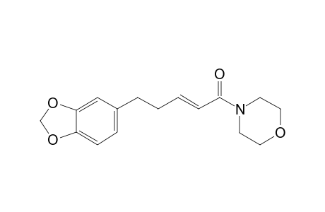 (E)-5-(1,3-benzodioxol-5-yl)-1-(4-morpholinyl)-2-penten-1-one