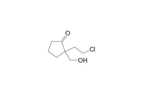 2-(2'-chloroethyl)-2-(hydroxymethyl)cyclopentan-1-one