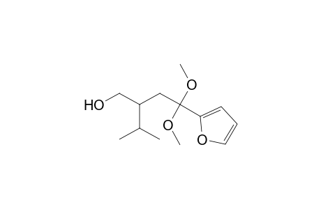 2-[2'-(Furan-2"-yl)-2',2'-dimethoxyethyl]-3-methylbutanol