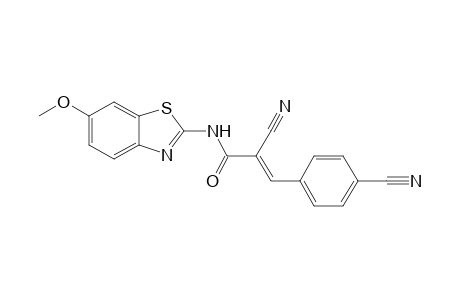 (E)-2-cyano-3-(4-cyanophenyl)-N-(6-methoxy-1,3-benzothiazol-2-yl)-2-propenamide