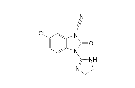 6-Chloro-3-(4,5-dihydro-1H-imidazol-2-yl)-2-oxo-2,3-dihydro-1H-benzo[d]imidazole-1-carbonitrile