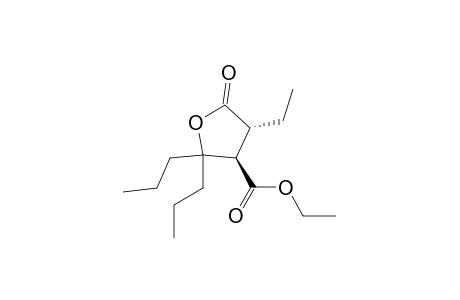 trans-3-(Ethoxycarbonyl)-2-ethyl-4-propyl-4-heptanolide