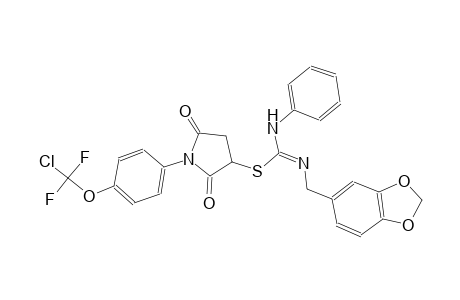 carbamimidothioic acid, N'-[(Z)-1,3-benzodioxol-5-ylmethyl]-N-phenyl-,1-[4-(chlorodifluoromethoxy)phenyl]-2,5-dioxo-3-pyrrolidinyl ester
