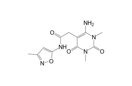 2-(6-Amino-1,3-dimethyl-2,4-dioxo-1,2,3,4-tetrahydropyrimidin-5-yl)-N-(3-methylisoxazol-5-yl)acetamide