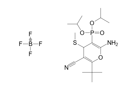 2-Amino-5-cyano-6-tert-butyl-4-methylsulfanyl-4H-pyran-3-ylphosphonic acid diisopropyl ester tetrafluoroborate