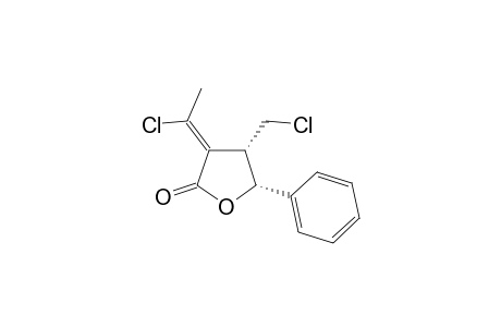 3-(E)-Chloroethylidene-4S-chloromethyl-5R-phenyl-.gamma.-butyrolactone
