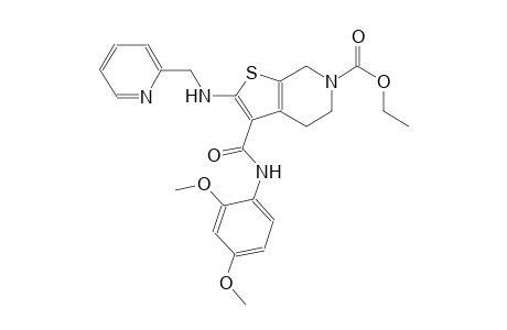 thieno[2,3-c]pyridine-6(5H)-carboxylic acid, 3-[[(2,4-dimethoxyphenyl)amino]carbonyl]-4,7-dihydro-2-[(2-pyridinylmethyl)amino]-, ethyl ester