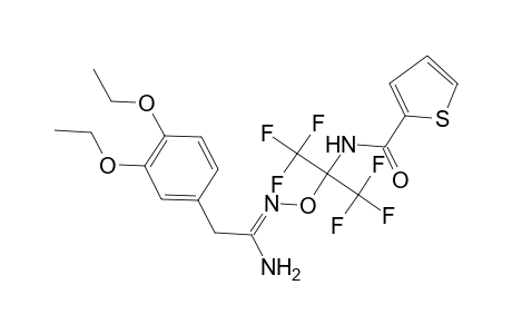 N-[1-[(E)-[1-amino-2-(3,4-diethoxyphenyl)ethylidene]amino]oxy-2,2,2-trifluoro-1-(trifluoromethyl)ethyl]thiophene-2-carboxamide