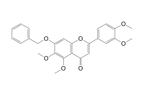 2-(3,4-dimethoxyphenyl)-5,6-dimethoxy-7-phenylmethoxy-1-benzopyran-4-one