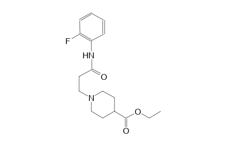 4-piperidinecarboxylic acid, 1-[3-[(2-fluorophenyl)amino]-3-oxopropyl]-, ethyl ester