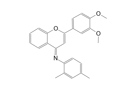 N-[(4E)-2-(3,4-dimethoxyphenyl)-4H-chromen-4-ylidene]-2,4-dimethylaniline