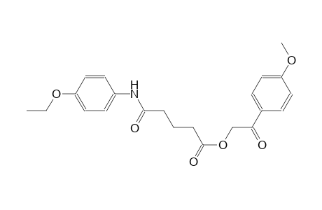 2-(4-methoxyphenyl)-2-oxoethyl 5-(4-ethoxyanilino)-5-oxopentanoate