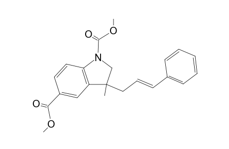 3-((E)-3-Phenylallyl)-3-methyl-2,3-dihydroindole-1,5-dicarboxylic acid dimethyl ester