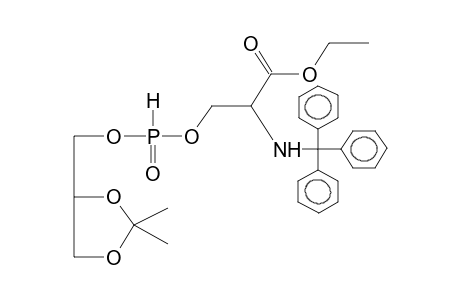 1,2-O,O'-ISOPROPYLIDENEGLYCEROL, 3-(2-CARBOETHOXY-2-TRITYLAMINOETHYL)PHOSPHITE