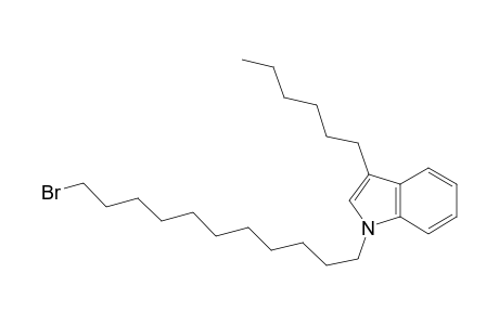 1H-Indole, 1-(11-bromoundecyl)-3-hexyl-