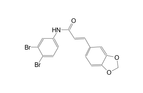 (2E)-3-(1,3-benzodioxol-5-yl)-N-(3,4-dibromophenyl)-2-propenamide