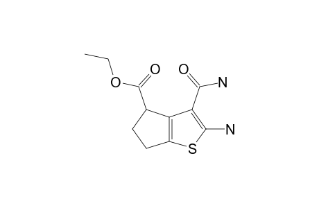 ETHYL-2-AMINO-3-CARBAMOYL-5,6-DIHYDRO-4-H-CYCLOPENTA-[B]-THIOPHENE-4-CARBOXYLATE