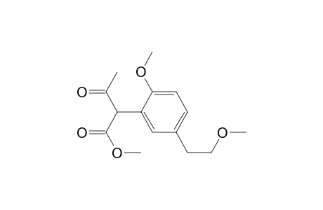 Benzeneacetic acid, .alpha.-acetyl-2-methoxy-5-(2-methoxyethyl)-, methyl ester