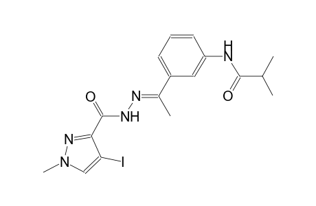 N-(3-{(1E)-N-[(4-iodo-1-methyl-1H-pyrazol-3-yl)carbonyl]ethanehydrazonoyl}phenyl)-2-methylpropanamide