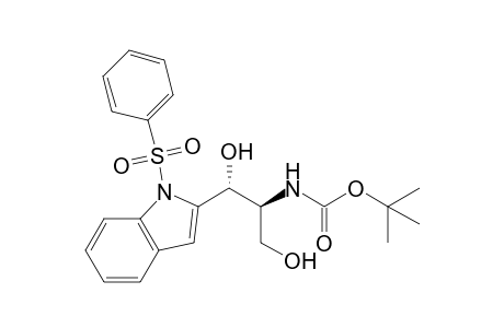 N-[(1R,2S)-1-[1-(benzenesulfonyl)-2-indolyl]-1,3-dihydroxypropan-2-yl]carbamic acid tert-butyl ester
