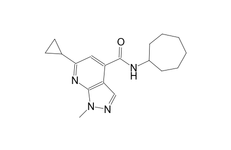 N-cycloheptyl-6-cyclopropyl-1-methyl-1H-pyrazolo[3,4-b]pyridine-4-carboxamide