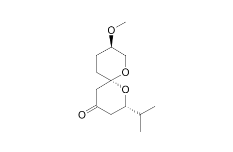 (2S,6S,9R)-9-Methoxy-2-(1-(methyl)ethyl)-1,7-dioxaspiro[5.5]undecan-4-one