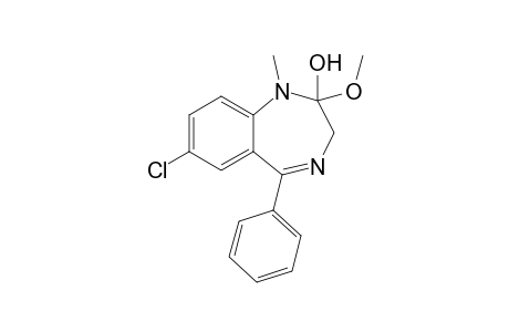 7-Chloro-1,3-dihydro-2-hydroxy-2-methoxy-1-methyl-5-phenyl-2H-1,4-benzodiazepine