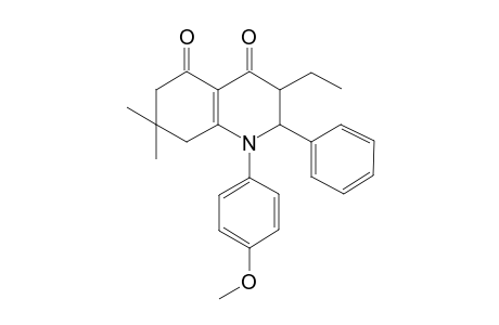 3-Ethyl-1-(4-methoxyphenyl)-7,7-dimethyl-2-phenyl-2,3,6,8-tetrahydroquinoline-4,5-dione