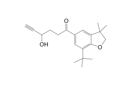 3,3-Dimethyl-5-(1'-oxo-4'-hydroxyhex-5'-ynyl)- 7-(tert-butyl)-2,3-dihydrobenzo[b]furan