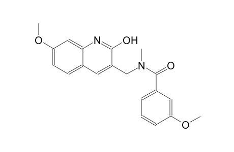 N-[(2-hydroxy-7-methoxy-3-quinolinyl)methyl]-3-methoxy-N-methylbenzamide