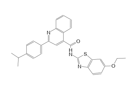 N-(6-ethoxy-1,3-benzothiazol-2-yl)-2-(4-isopropylphenyl)-4-quinolinecarboxamide