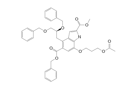 5-o-Benzyl 2-o-methyl 7-(3-acetyloxypropoxy)-4-[(2S)-2,3-bis(phenylmethoxy)propyl]-1H-indole-2,5-dicarboxylate