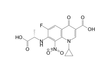 (S)-7-[(1-Carboxyethyl)amino]-1-cyclopropyl-6-fluoro-8-nitro-4-oxo-1,4-dihydroquinoline-3-carboxylic acid