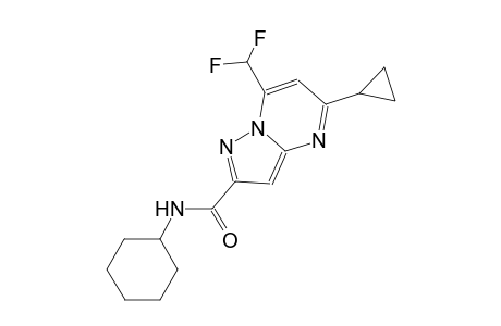 N-cyclohexyl-5-cyclopropyl-7-(difluoromethyl)pyrazolo[1,5-a]pyrimidine-2-carboxamide