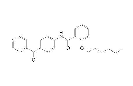2-(hexyloxy)-N-(4-isonicotinoylphenyl)benzamide
