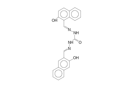 UREA, N,N'-BIS(2-HYDROXYNAPHTALEN-1-YLMETHYLIDENAMINO-)