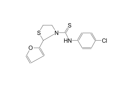 N-(4-chlorophenyl)-2-(2-furyl)-1,3-thiazolidine-3-carbothioamide