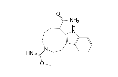 Azonino[5,4-b]indole-3(2H)-carboximidic acid, 7-(aminocarbonyl)-1,4,5,6,7,8-hexahydro-, methyl ester, (.+-.)-