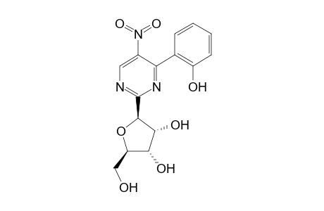 4-(2-Hydroxyphenyl)-5-nitro-2-(.beta.-D-ribofuranosyl)pyrimidine