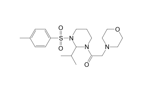 1-(2-isopropyl-3-tosyl-hexahydropyrimidin-1-yl)-2-morpholino-ethanone