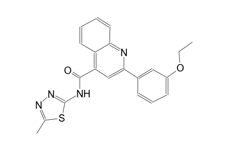 2-(3-ethoxyphenyl)-N-(5-methyl-1,3,4-thiadiazol-2-yl)-4-quinolinecarboxamide