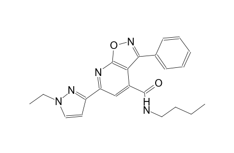 isoxazolo[5,4-b]pyridine-4-carboxamide, N-butyl-6-(1-ethyl-1H-pyrazol-3-yl)-3-phenyl-